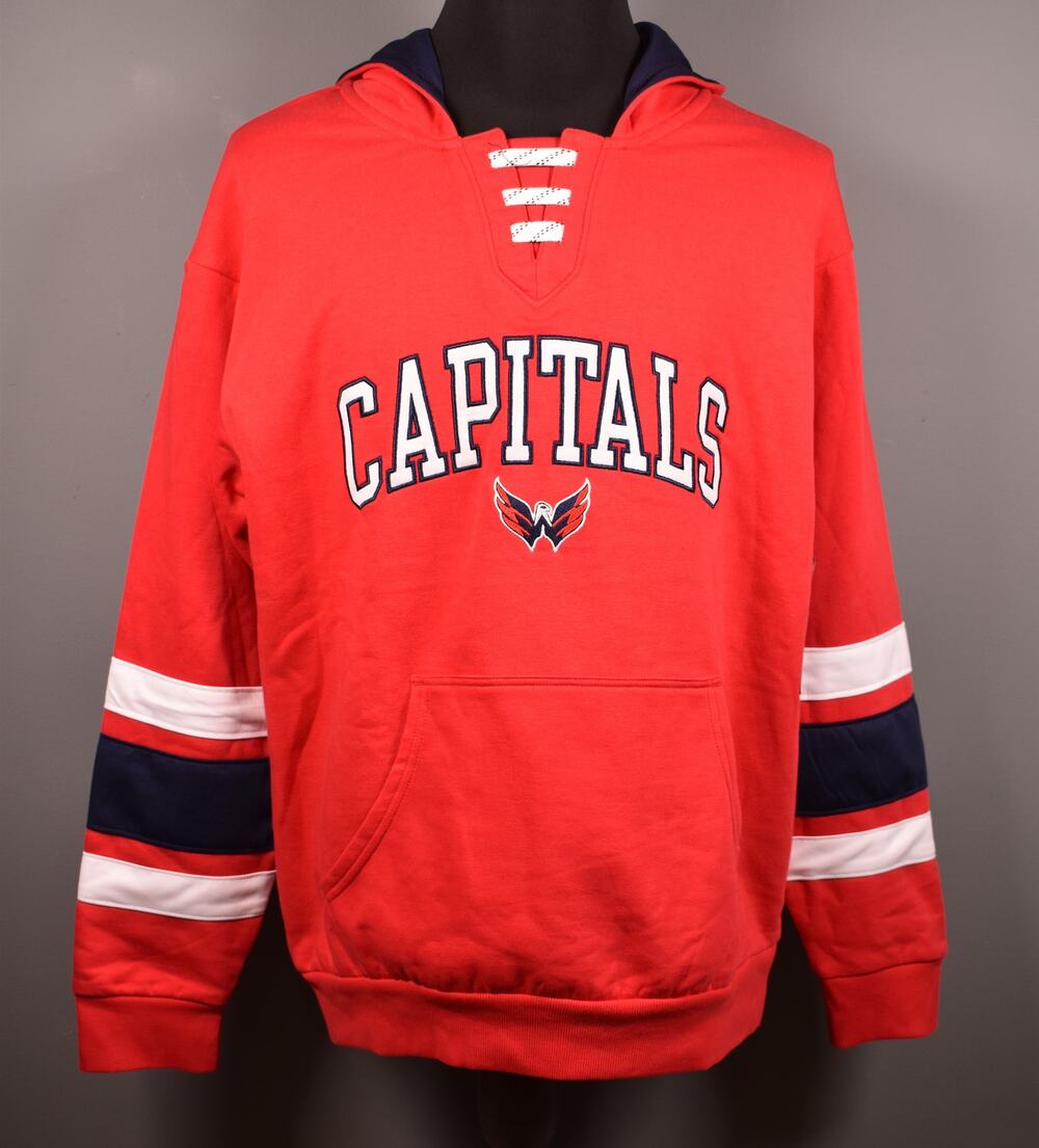 NHL Washington Capitals Hockey Red Hoodie with Laces Brand New wtih Tags Size LG